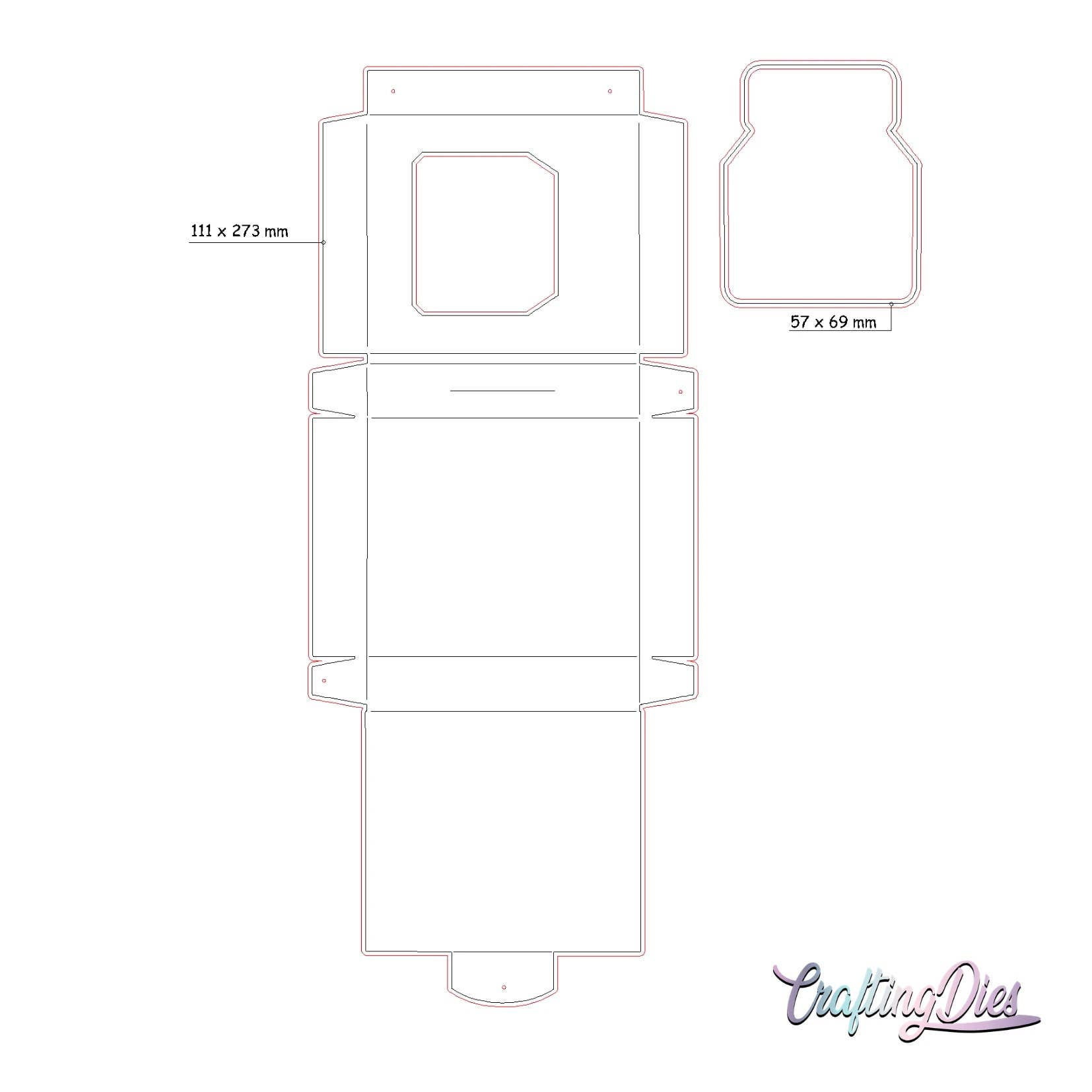 Crafting Dies - Vendita all'ingrosso Kit per lavoretti fai da te - Grande scatola di fustelle in metallo per nutella al cioccolato, confezione da 2 pezzi2