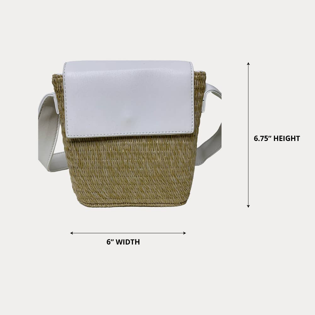 AHDORNED – wholesale Crossbody bag – Women's – Basket Weave With Faux Nappa Leather Crossbody Bag-The Celeste5