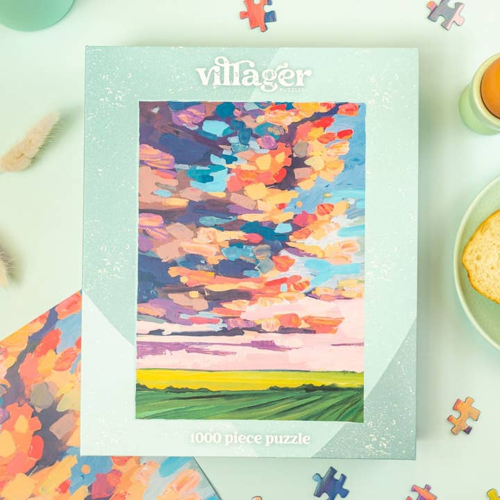 Prairie Sky | 1000-Piece Puzzle | Designed in AB Canada for wholesale by Villager Puzzles