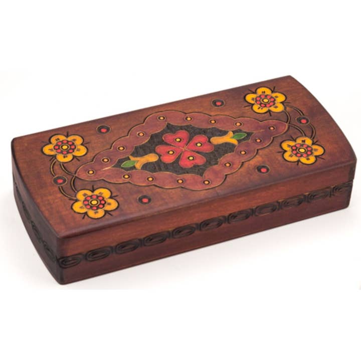 Carved Floral Box for wholesale by M Cornell Importers Inc