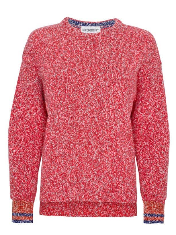 Brook Pullover Strukturierte Lammwolle Rosa für den Großhandel von Genevieve Sweeney