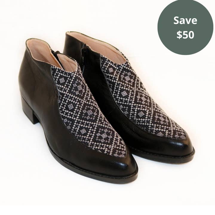 Dina Boot - Black and Gray for wholesale by Darzah