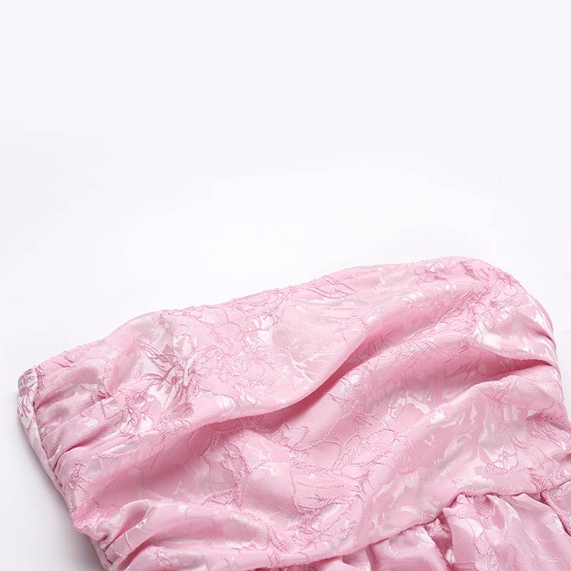 Rosa Clothing - Wholesale Dress - Women's - Jacquard satin swing cami dress6