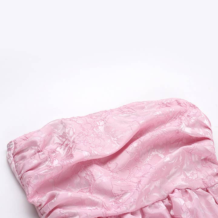 Rosa Clothing - Wholesale Dress - Women's - Jacquard satin swing cami dress6