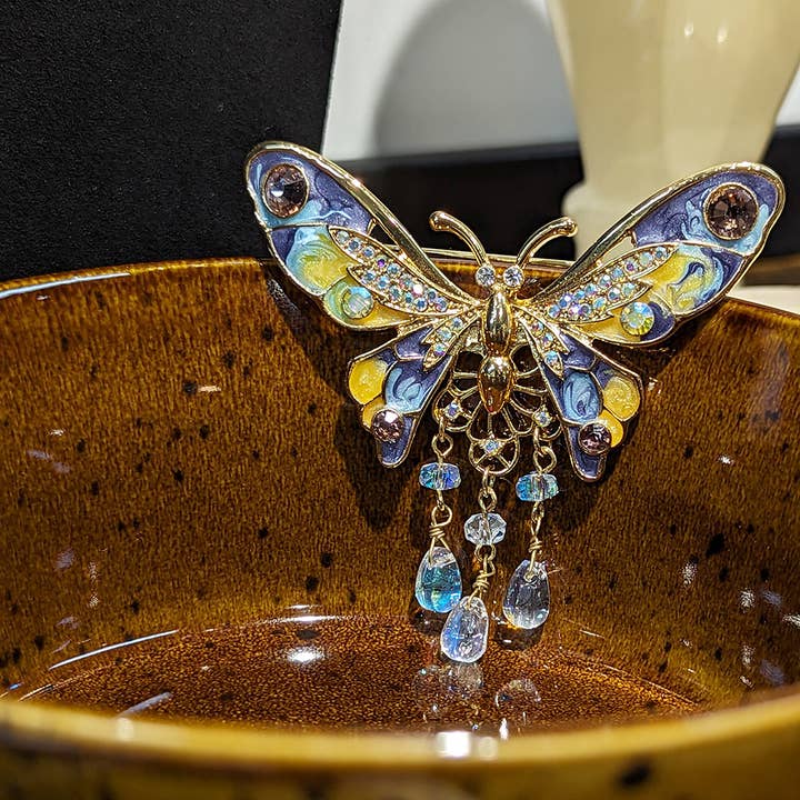 Tourtiwi - Venta al por mayor Broches - Prendedor vintage de ángel hada con cristal, sol y luna7