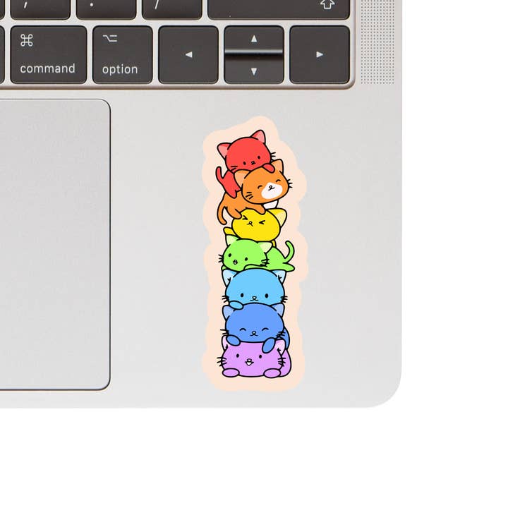 Juju and Moxie - Wholesale Sticker - LGBTQ Kitty Pride Rainbow Cute High Quality Vinyl Sticker4