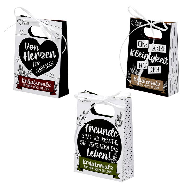 Gift bags with spice herbs, assorted 3 times, pack of 24 for wholesale by Gilde Handwerk Macrander GmbH & Co. KG