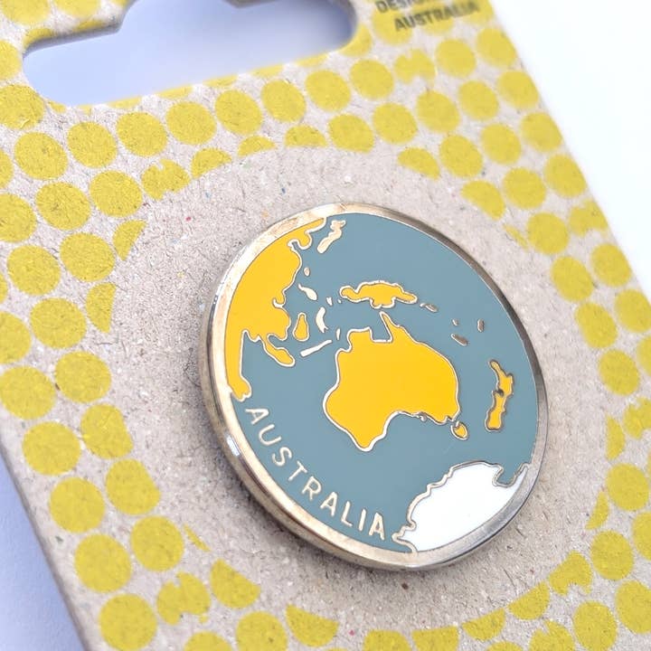 Bushpress - Wholesale Lapel Pin/Button - Earth enamel pin, orange 3