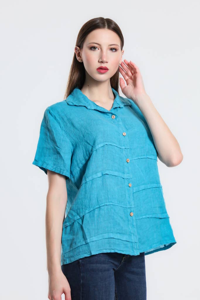 TINA Stephens Italy/Tees By Tina – Engroshandel Skjorte med buttondown – til kvinder – Alorah Darted knap ned skjorte (BSS186)23