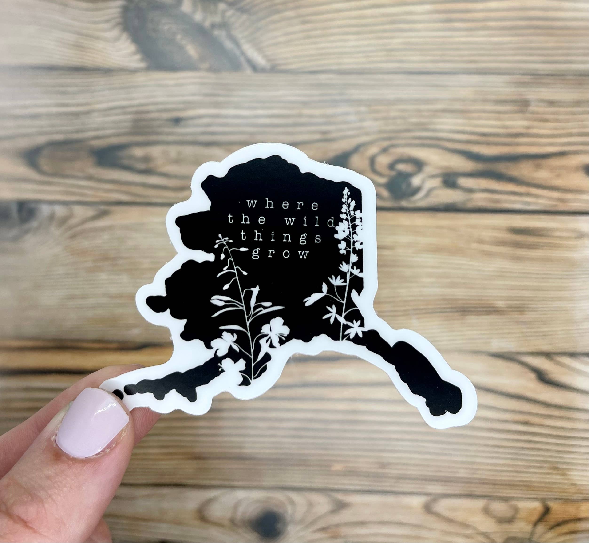 The Rooted Lupine - Wholesale Sticker - Wild things grow, Alaskan Wildflower Sticker, Waterproof
