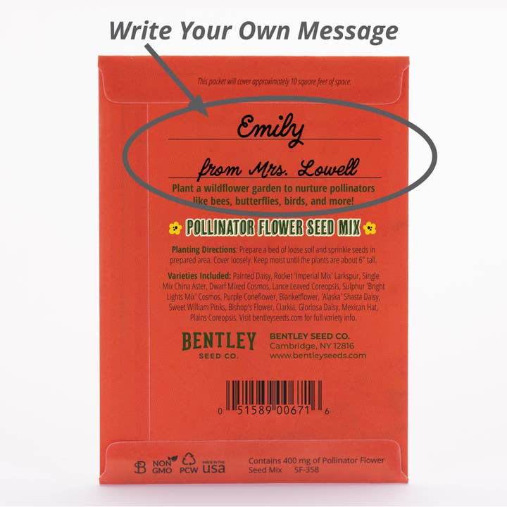 Bentley Seed Co. - Wholesale Plant Seeds - Bee The Change - Pollinator Flower Mix Seed Packets7