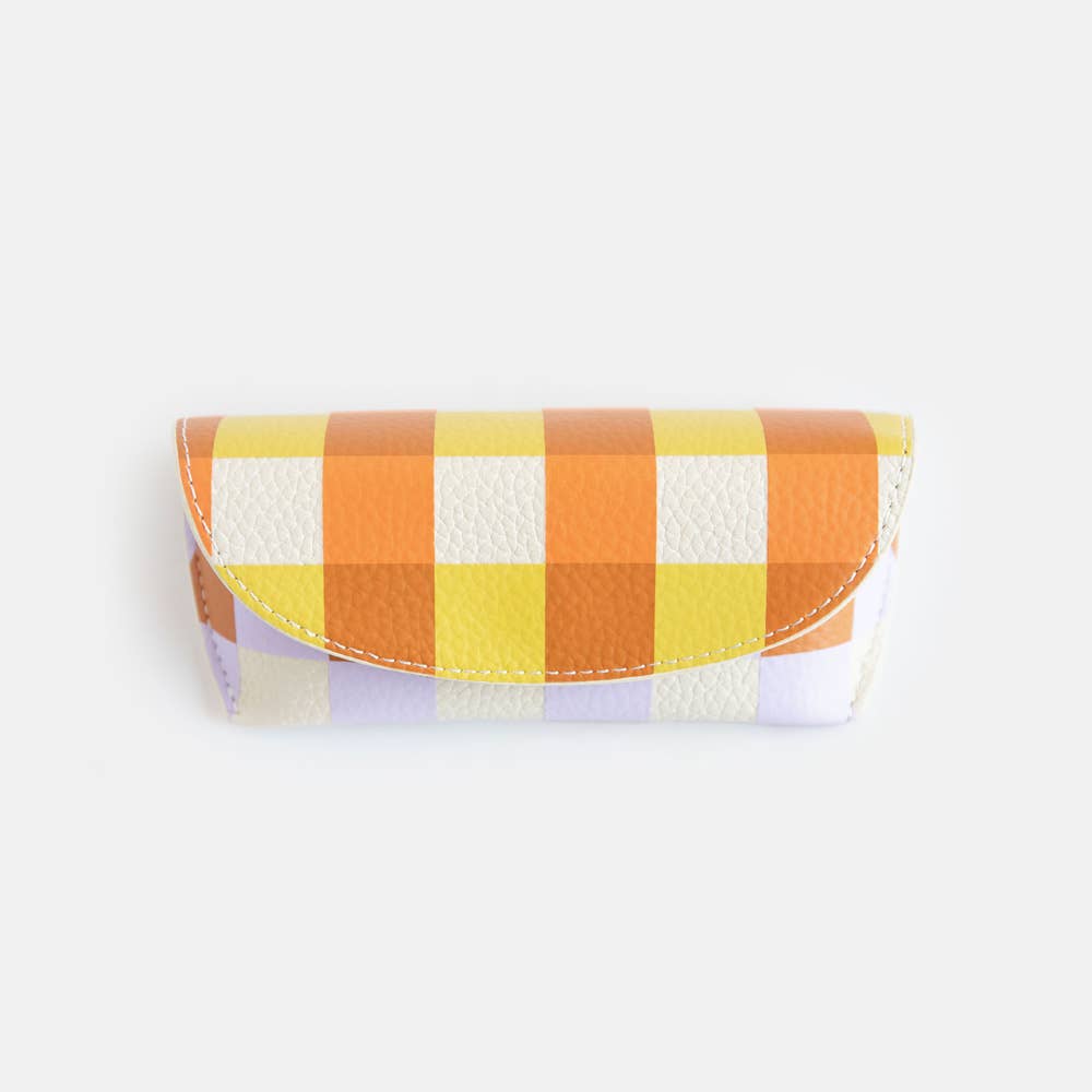 Caroline Gardner - Wholesale Eyewear cases & holders – Women's - Multi Check Flap Glasses Case