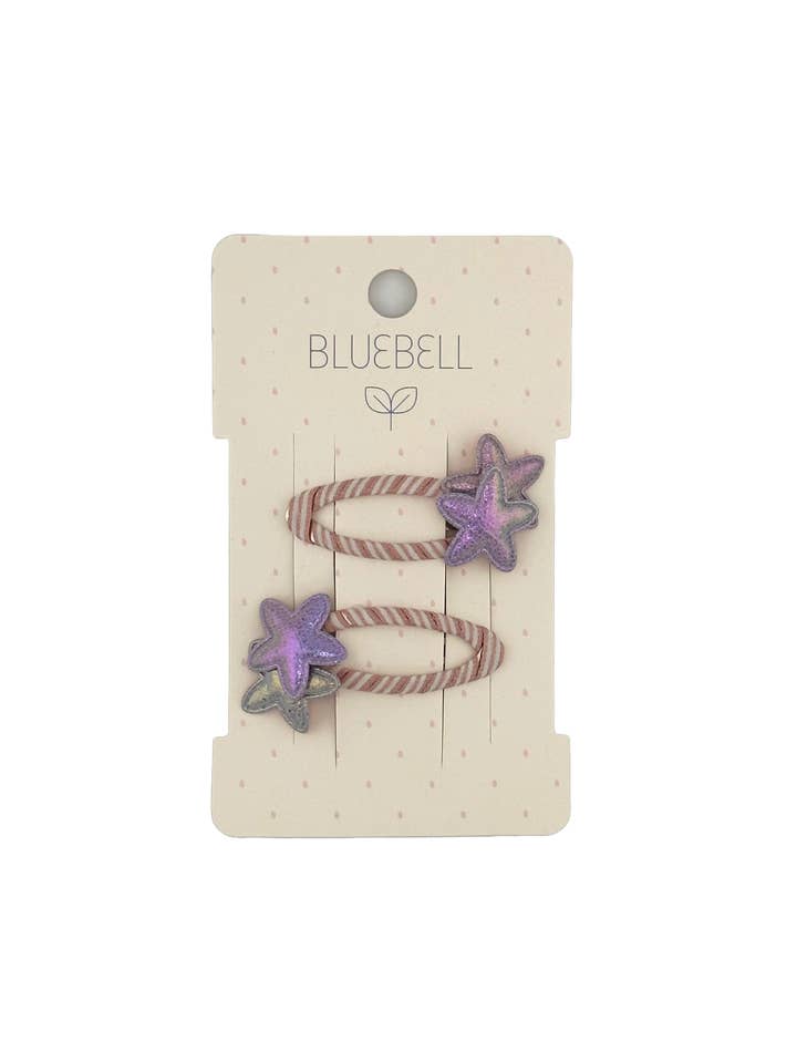 Double Star Clips - Lavender for wholesale by Bluebell Petite