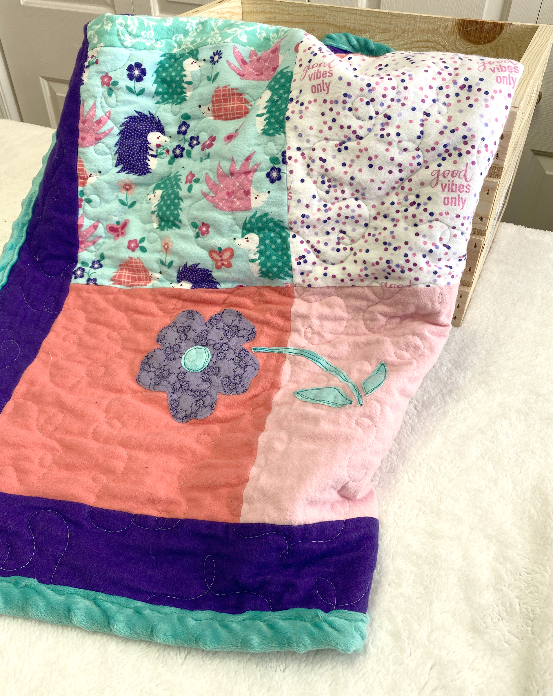 Wetona’s Handmade - Wholesale Quilt - Kids & Baby - Hedgehog Baby Quilt1