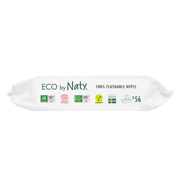 Eco by Naty - Wholesale Face & Body Wipes - Flushable Baby Wipes, 56 Pcs1