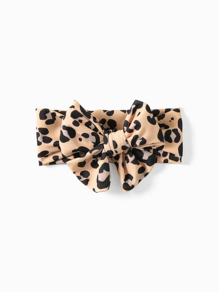 Brown 3pcs Toddler Girl Leopard Ruffle Swimsuit Set for wholesale on Faire3