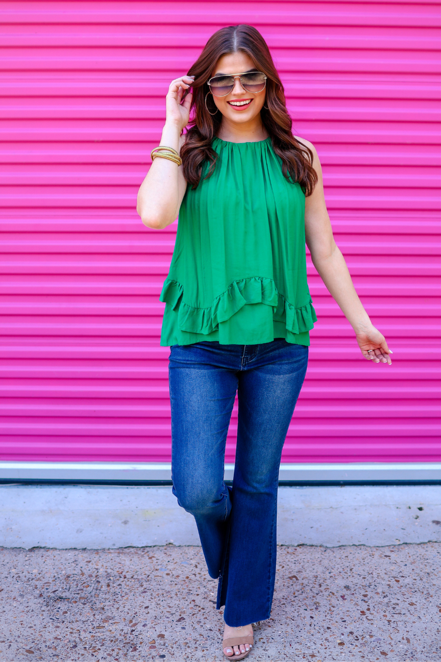 Jess Lea - Wholesale Blouse - Women's - Zoey Ruffle Halter Top1