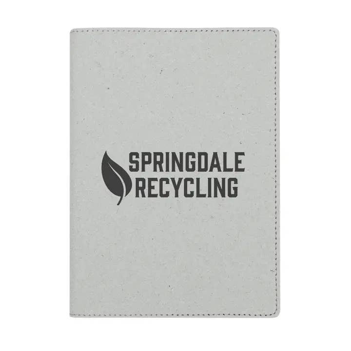 Eco-Friendly Leatherbound Notebook - (Less than Minimum) for wholesale by Market Street Promotions