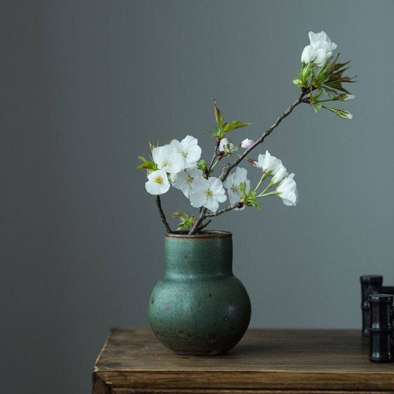 Gohobi （We cover U.S. import duties） - Wholesale Vase - Gohobi Handmade Ceramic Emerald Zen Vase1