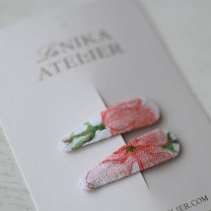 Lanika Atelier, Nika Korošec s.p. - Wholesale Hair Clip - Kids - Mini magnolia hair clips for babies first hair, soft clips0