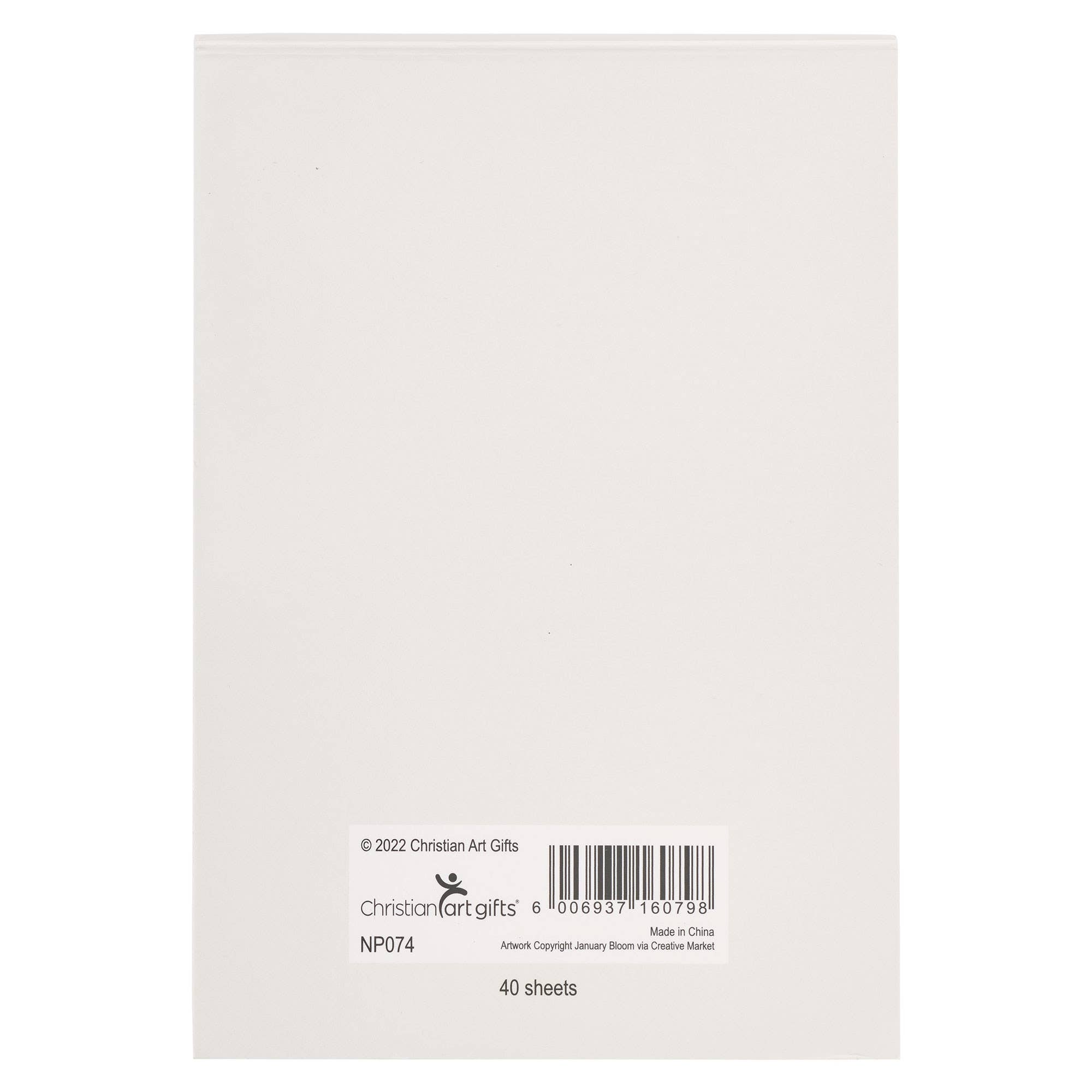 Christian Art Gifts - Wholesale Notepad - Notepad Floral All Things are Possible Matt. 19:261