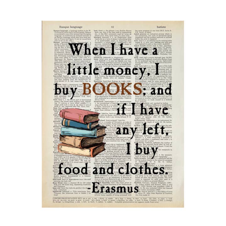 When I have a little | Dictionary Print | Vintage Book Art for wholesale by Bookish Birds