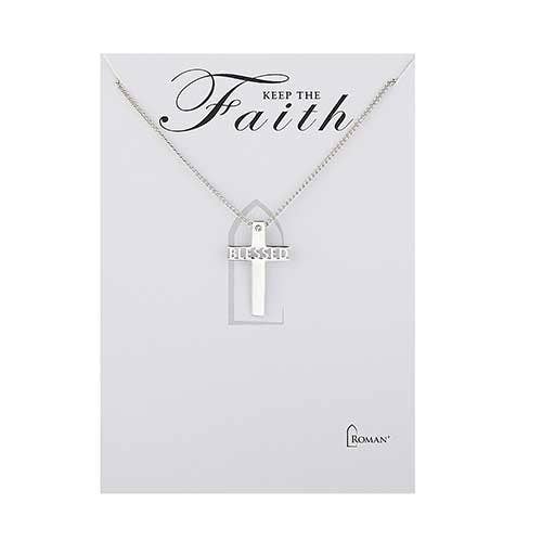 Collier Croix Bénie avec Rallonge de 5 cm ; Sur Carte pour la vente par Roman