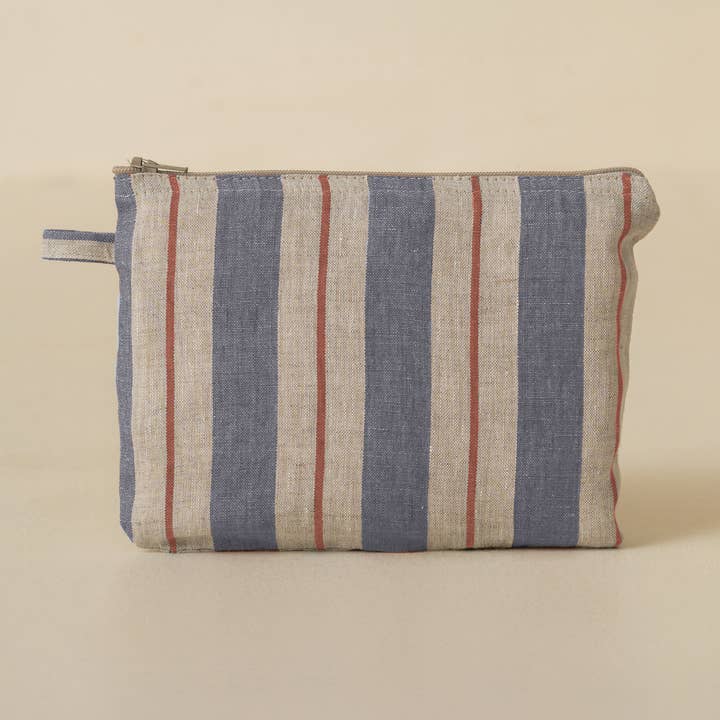 Live Linen - Vente Pochette – femme - Petite pochette en lin Segue teint en fil neutre – Usage décontracté