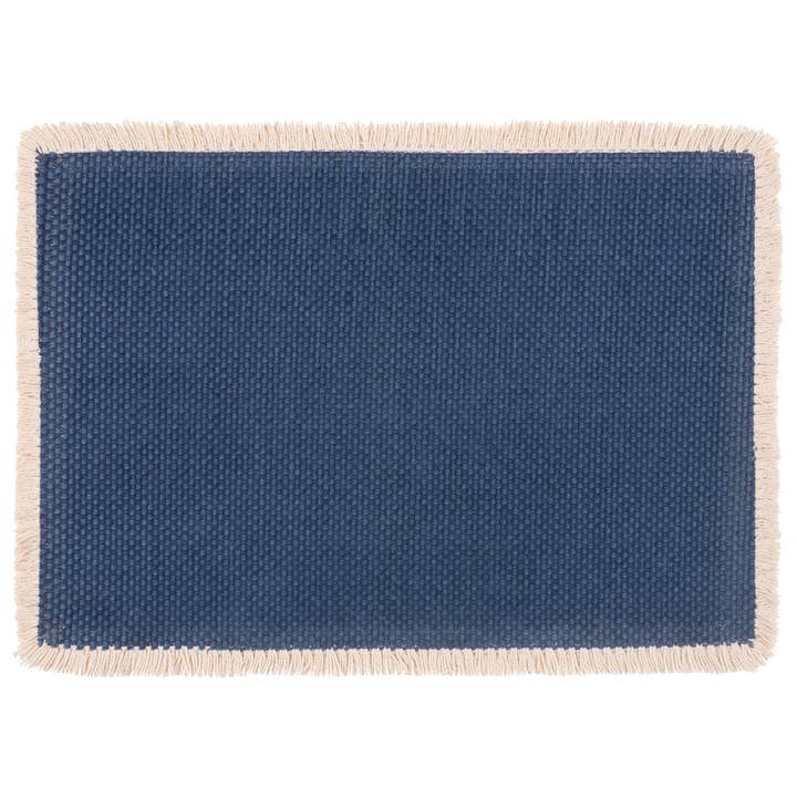 KAF Home - Wholesale Placemat - Verona 100% Cotton Woven Placemat With Fringe Trim-13" x 19"