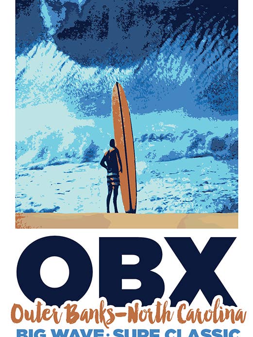 OBX Big Wave Surf Contest for wholesale by LOST DOG art & frame