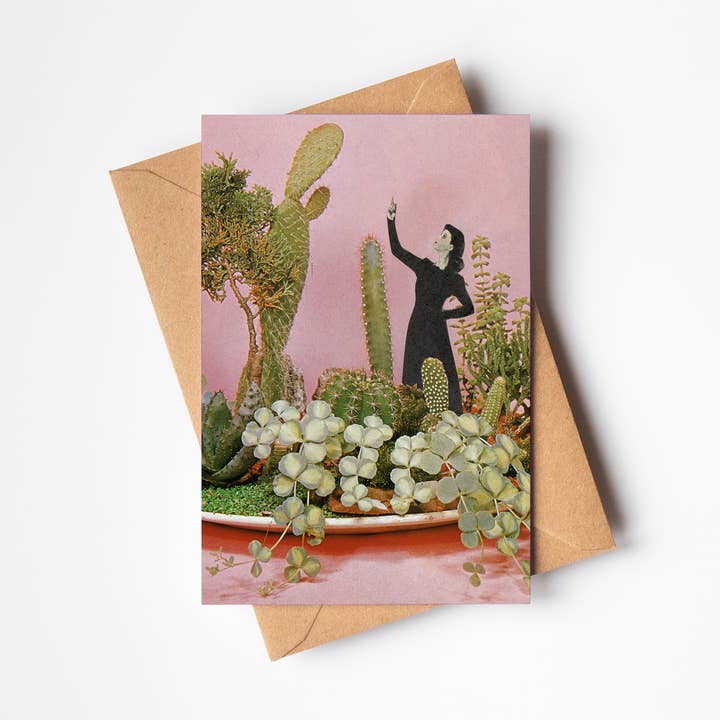 The Wonders of Cactus Island Greeting Card for wholesale by Cassia Beck
