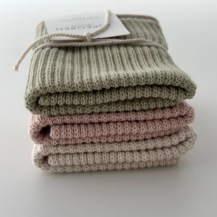 Aspegren Denmark - Vente Torchon - Torchon - 100% Coton Bio - Tricoté - Vague - Aloe