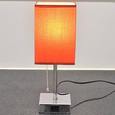 Table Lamp Pull Chain Silver Plating Square Base Blue for wholesale by DEENZ