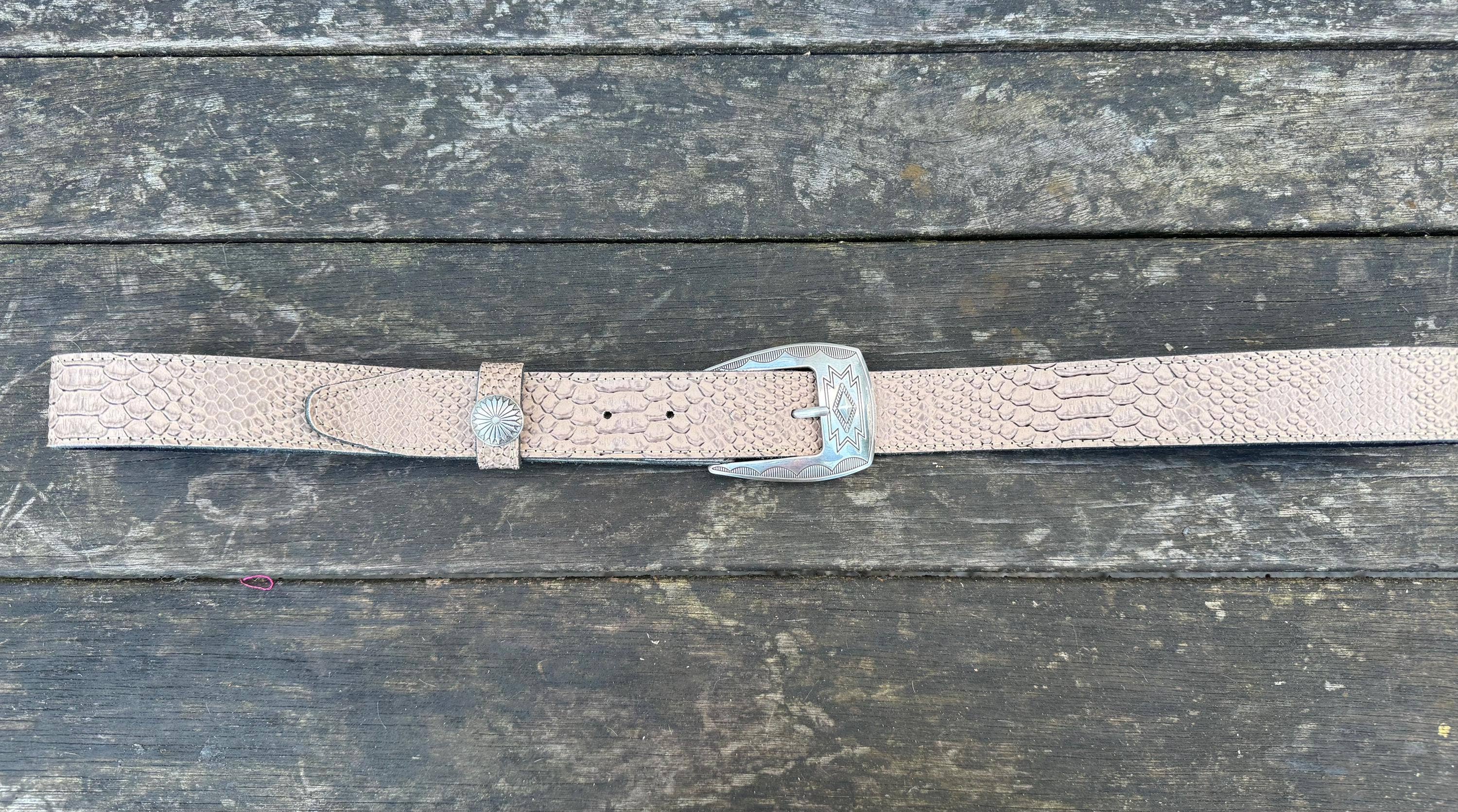 WAITZ – wholesale Belt – Women's – Labelle light taupe snake fashion belt1