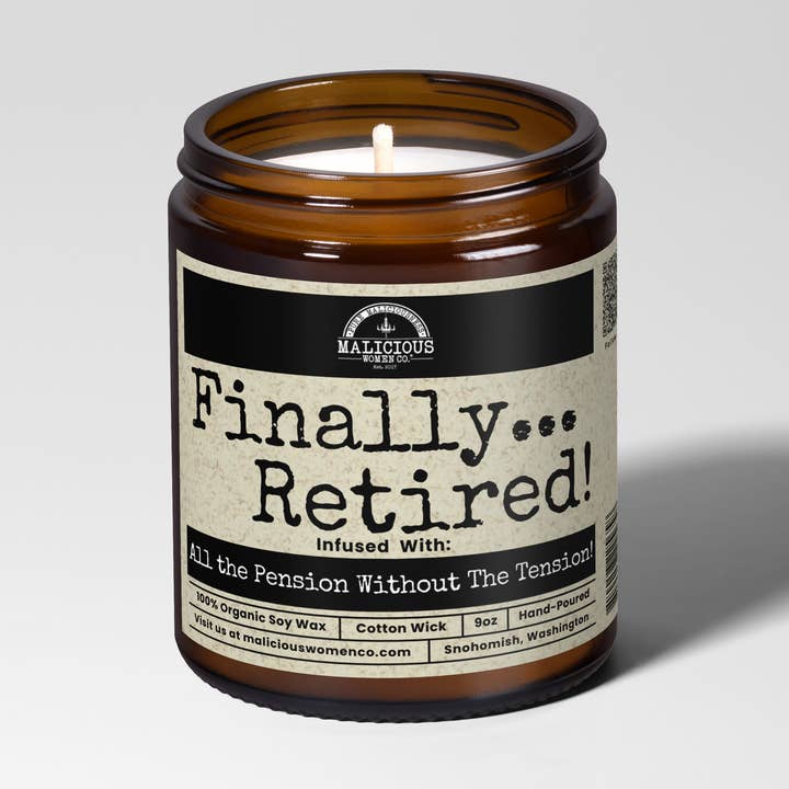 Finally Retired! 9oz Work Candle Malicious Women Co for wholesale by Malicious Women Candle Co