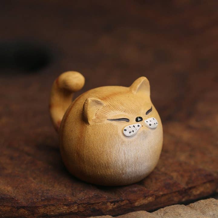 Gohobi (We cover U.S. import duties) - Vente Figurine décorative - Gohobi Décorations faites à la main pour chats, animaux à thé, céramique, argile YiXing1