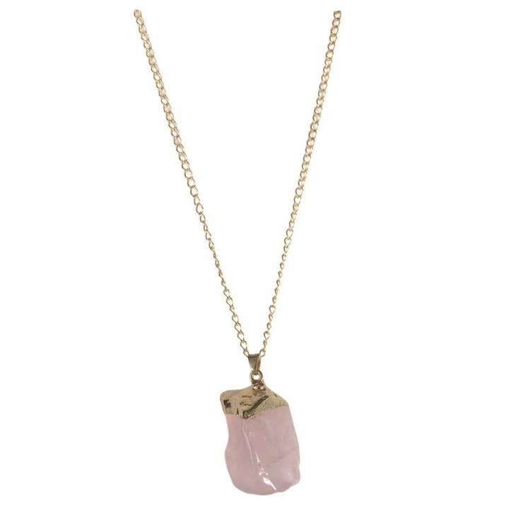 Rose Quartz Necklace for wholesale by Colour Addict Jewellery