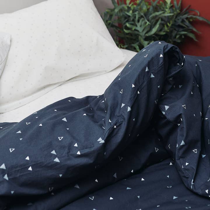 Cosmic Triangles Duvet Cover for wholesale by Dewberry Kids