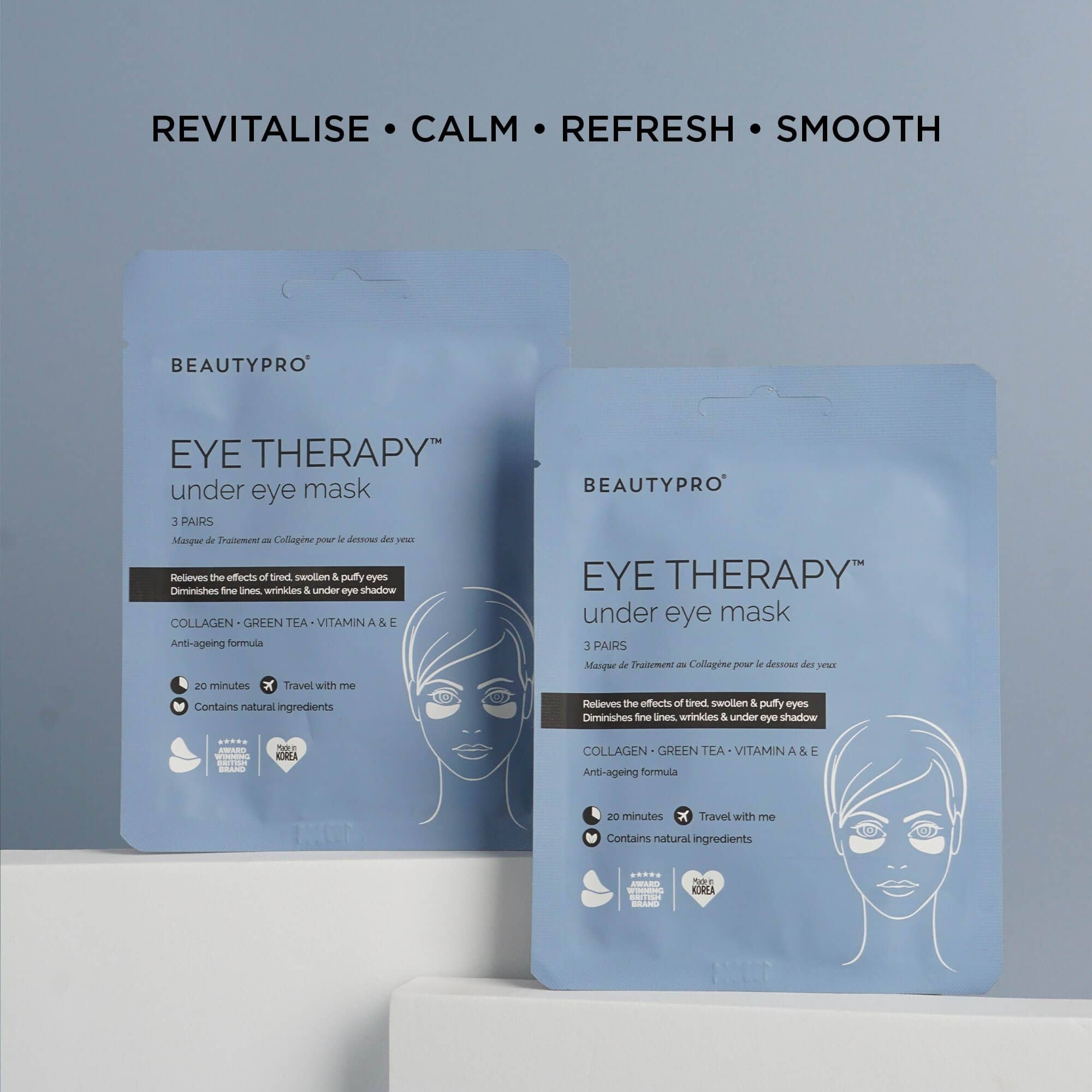 BEAUTYPRO – wholesale Eye treatment mask – EYE THERAPY Under Eye Mask (3 pairs)3