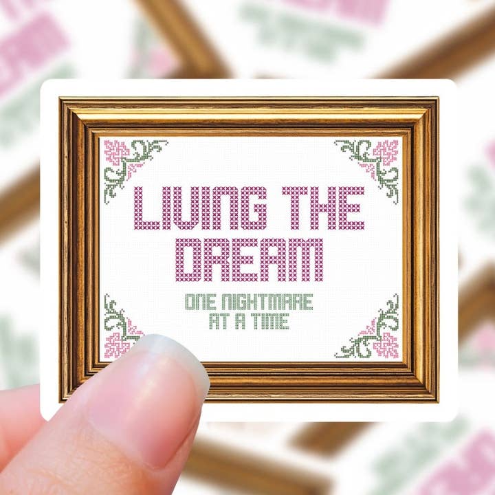 Ponto Cruz Motivacional, A Viver o Sonho, Autocolante de Vinil por atacado de Graceful Darkness, LLC