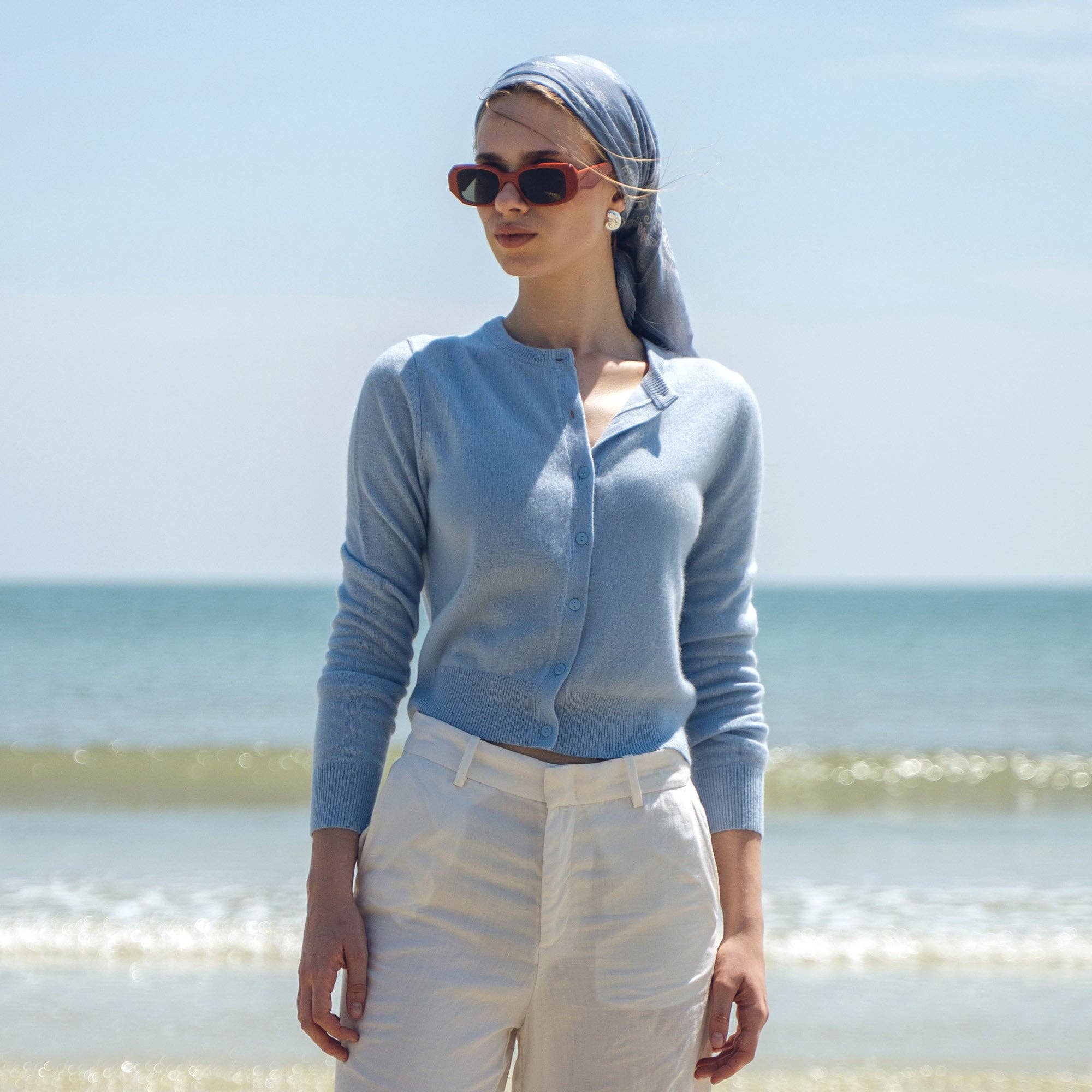 Italic - Wholesale Cardigan - Women's - Sadie Cashmere Crew Cardigan13