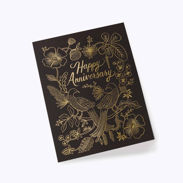 Rifle Paper Co. - Wholesale Anniversary Card - Love Birds Anniversary Card1