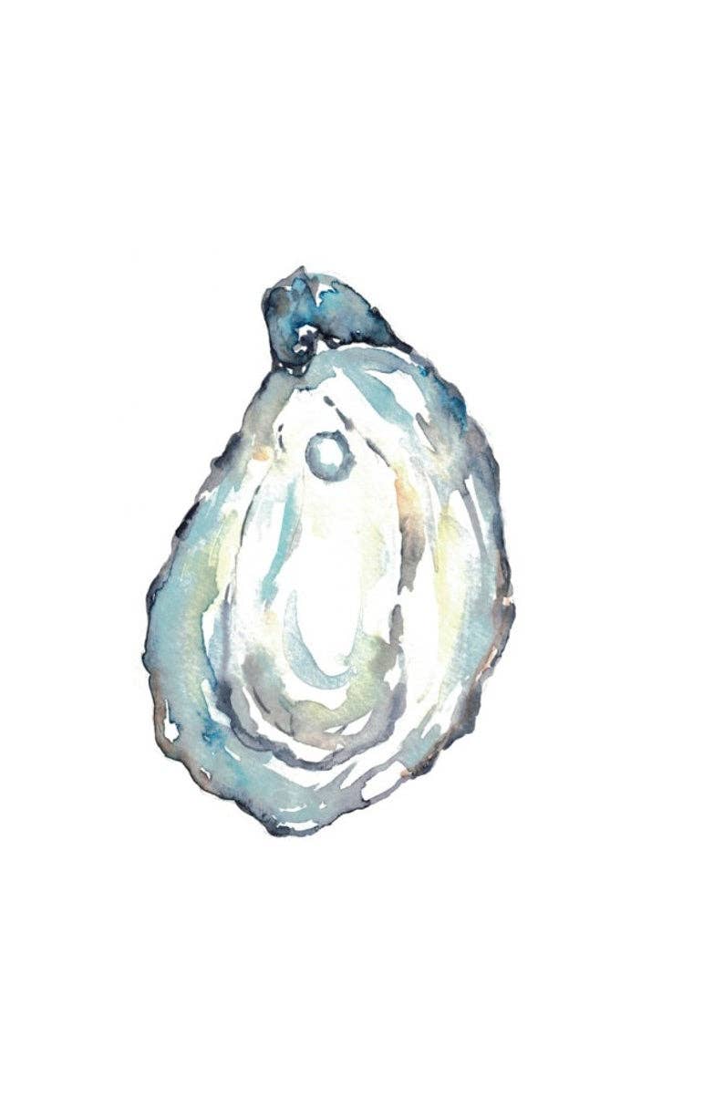 Goodfairyart – wholesale Konsttryck – Oyster Pearl Shell Kustnära akvarell2
