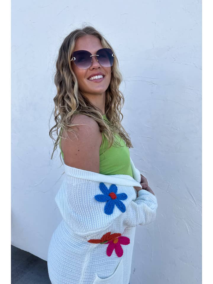 BLAKELEY - Wholesale Cardigan - Women's - HARMONY FLOWER KNIT CARDIGAN10