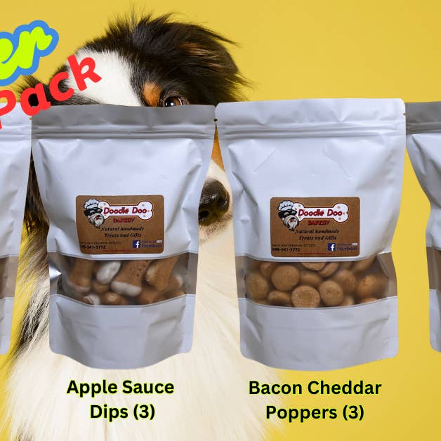 Doodle Doo Handmade Bulk Treats 1/2 lb Bag- Starter Pack for wholesale by Doodle Doo Bakery