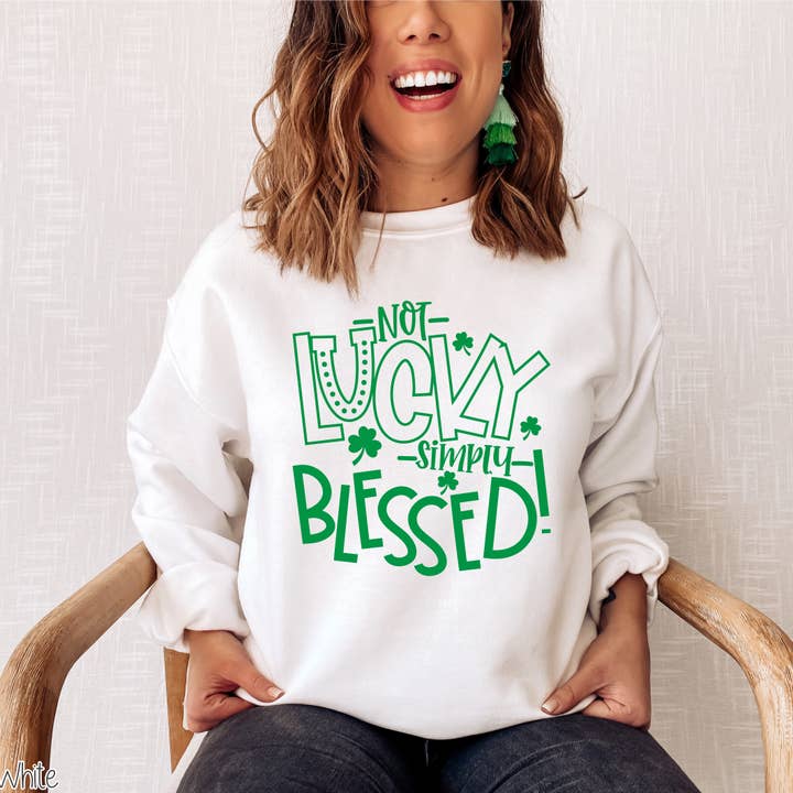 Bama Screens - Wholesale Sublimation Transfer - Not Lucky Simply Blessed #BS26884
