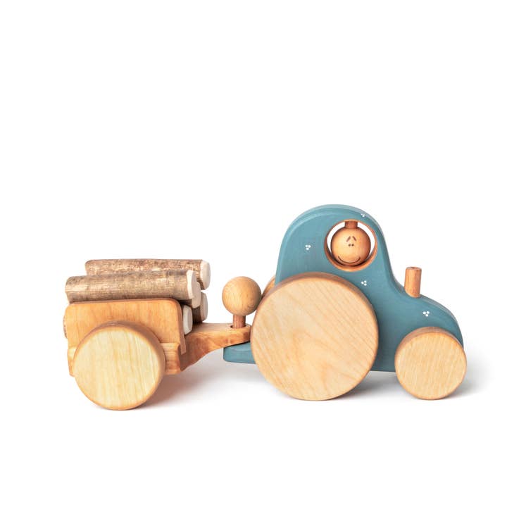 Handmade Wooden Toy, a Tractor for wholesale by Friendly Toys