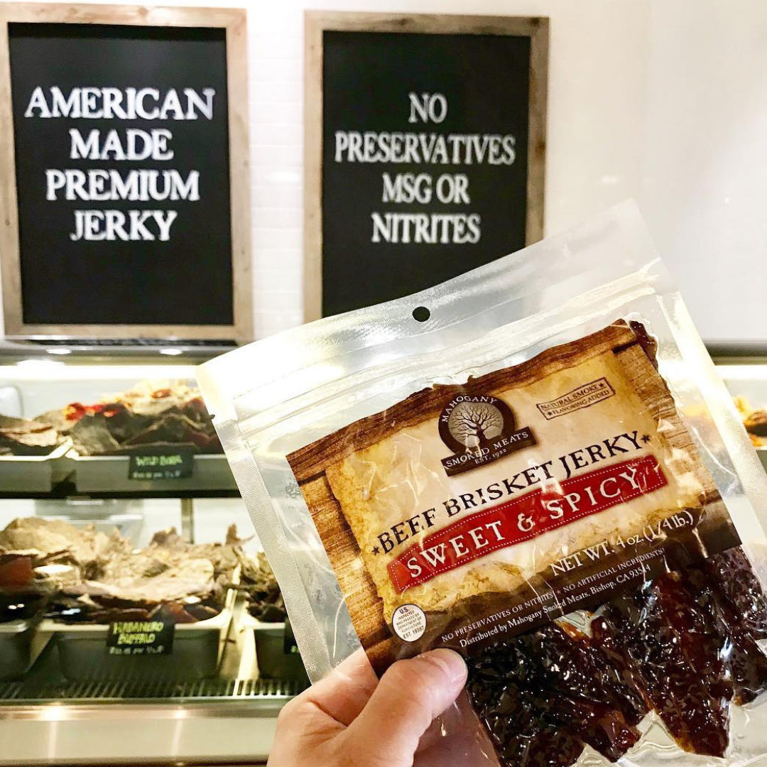 Mahogany Smoked Meats - Wholesale Jerky - Sweet N' Spicy Brisket Jerky - All-Natural, 4oz7