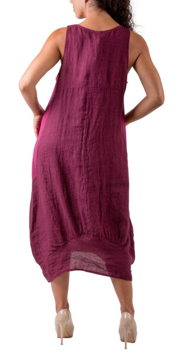 Gigi Moda - Wholesale Dress - Women's - Pure Linen Sleeveless Dress45