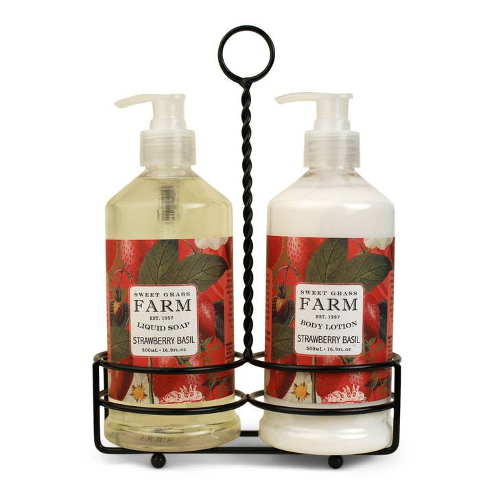 Sweet Grass Farm - Wholesale Body Cream/Lotion - Meadow Body Lotion & Liquid Soap Caddy Set2